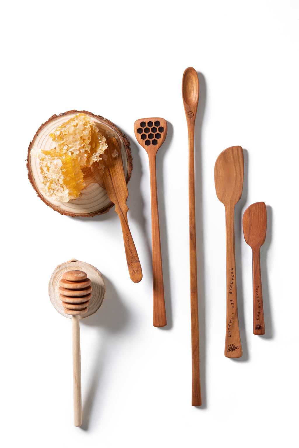 Teak Honeycomb Knife